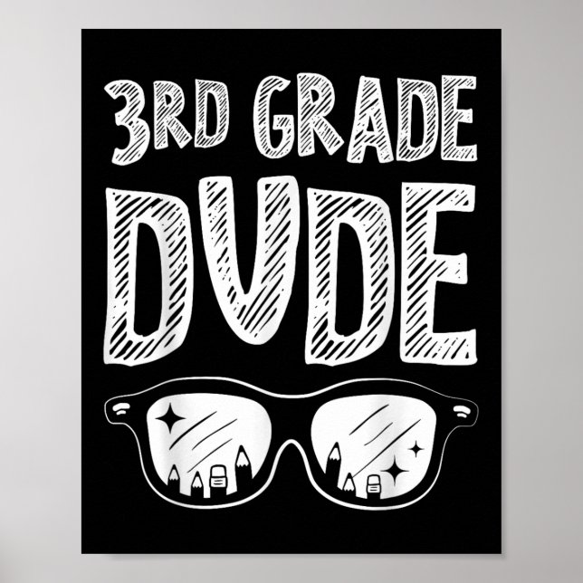 Affiche Mec de 3e Retour à l'école Drôle de troisième anné (Devant)