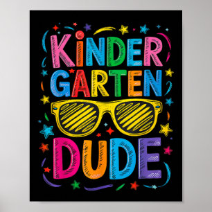 Affiche Mec de maternelle drôle de premier jour de rentrée