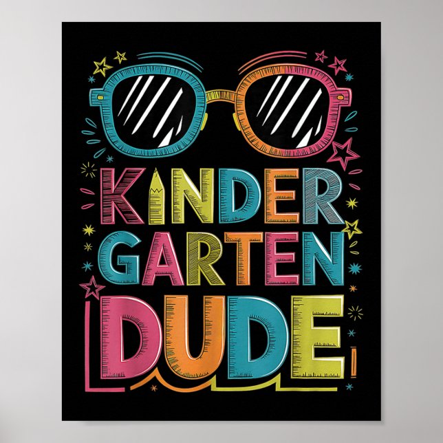 Affiche Mec de maternelle drôle de premier jour de rentrée (Devant)