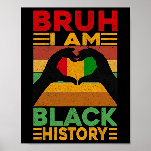 Affiche Mec je suis le mois de l'histoire des Noirs garçon (Devant)