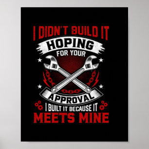 Affiche Mécanicien Je Ne L'Ai Pas Construit