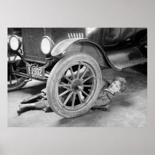 Affiche Mécanique automobile des années 1920