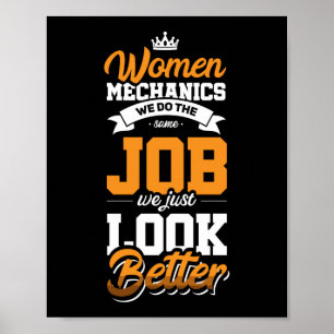 Affiche Mécanique d'aéronefs pour femmes Mécanique Mécaniq