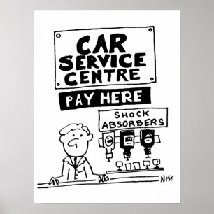 Affiche Mécanique du Centre de service automobile et amort