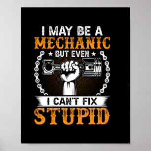 Affiche Mécanique Je Suis Peut-Être Mécanique