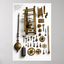 Mécanisme d'horloge à pendule de Galilée Imprimé
