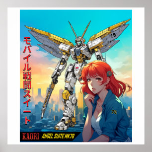 AFFICHE MECHA WARRIOR - LA SUITE ANGEL DE KAORI MK78