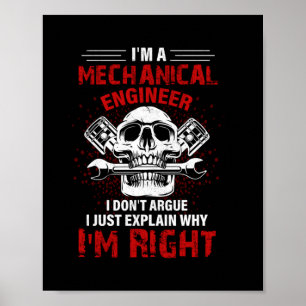 Affiche Mechanic I Am A Mechanical Engineer