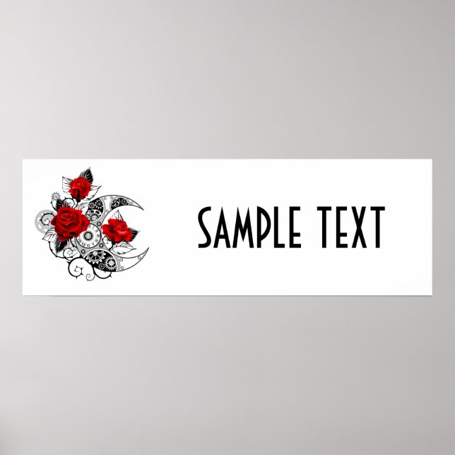 Affiche Mechanical Crescent with Red Roses (Devant)