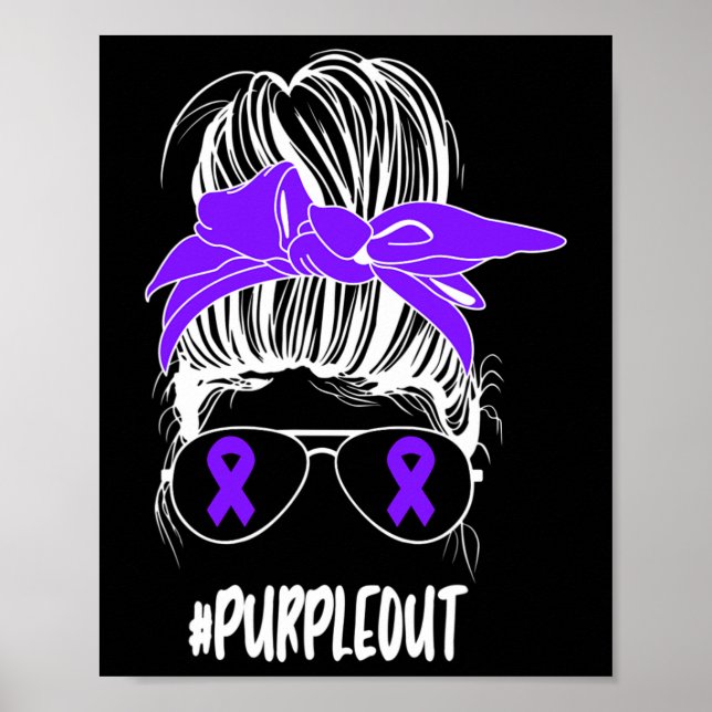 Affiche Méchante Coiffure Violette Contre Épilepsie Mois d (Devant)