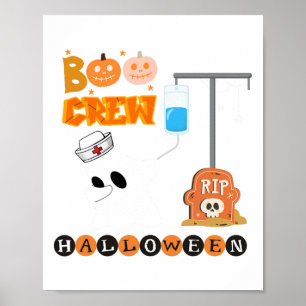Affiche Med Surg Nurse Boo Crew Halloween Dapping Ghost Ma