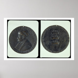 Affiche Médaille de portrait, obverse représentant Sultan 