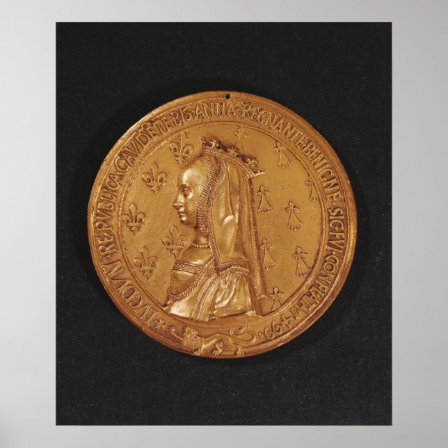 Affiche Médaille représentant Anne de Bretagne (Devant)