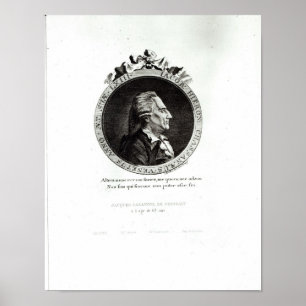 Affiche Médaillon Portrait de Giacomo Casanova, 63 ans