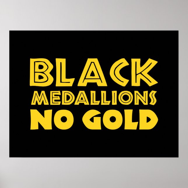 AFFICHE MÉDALLIONS NOIRES PAS D'OR (Devant)