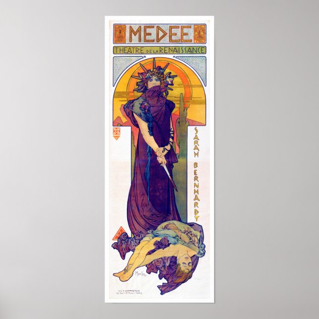 Affiche Medea (Medee), Alphonse Mucha (Devant)