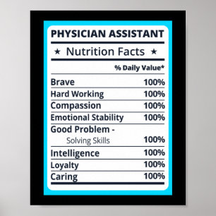 Affiche Médecin Assistant Nutrition Facts