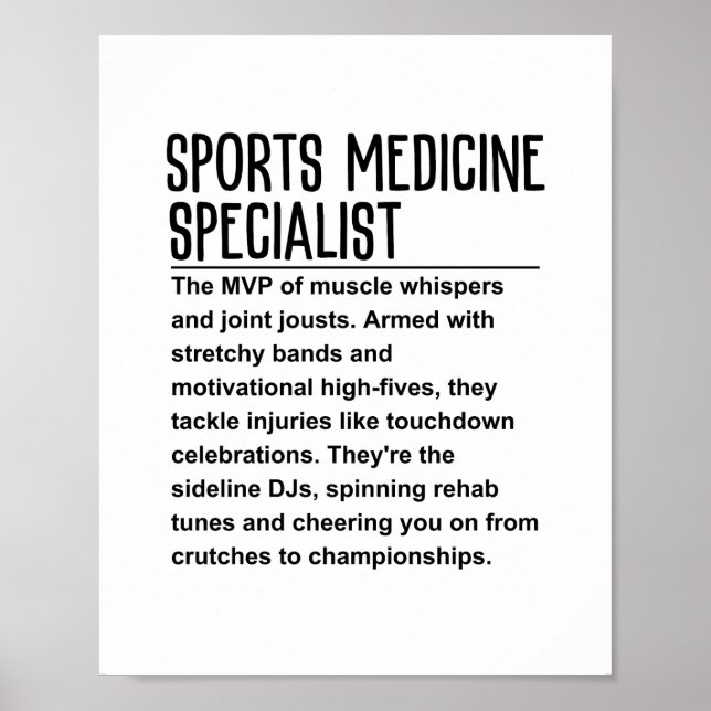 Affiche Médecine du sport (Devant)