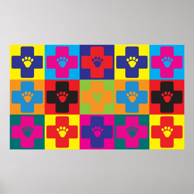 Affiche Médecine vétérinaire Pop Art (Devant)