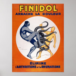 Affiche Médecine vintage Tueurs de douleur Annonce
