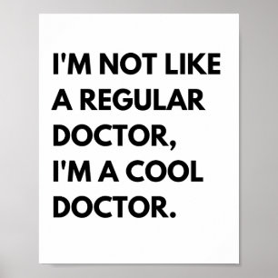 Affiche Médecins cool drôle de travail disant