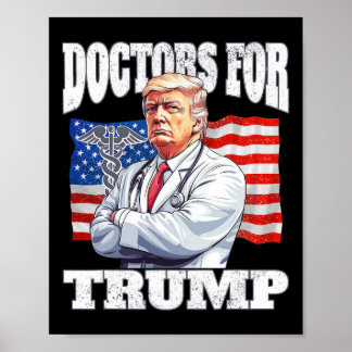 Affiche Médecins Pour Trump Drapeau Américain Trump Blouse