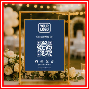 Affiche Médias Sociaux Connectez-vous avec nous Instagram 