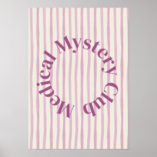 Affiche 'Medical Mystery Club' Funny Chronic Illness Print (Devant)