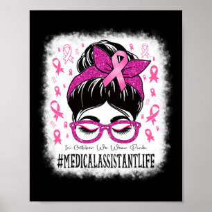 Affiche Médicale Istant Messy Bun Femmes Cancer du Sein Co