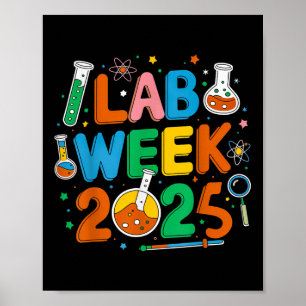 Affiche Médicale Lab Scientist Retro Lab Week 2025 Phlebot
