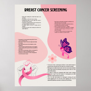 Affiche médicale pour le dépistage du cancer du se