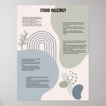 Affiche médicale pour l'hôpital Food Allery
