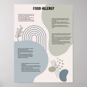 Affiche médicale pour l'hôpital Food Allery