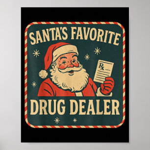 Affiche Médicament préféré du Père Noël Noël Pharmacien Sa