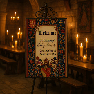 Affiche Medieval Style Customizable Welcome Sign