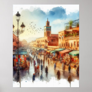 Affiche Médina de Marrakech