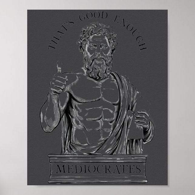 Affiche Mediocrates Stoic Philosoper Quote Motivational St (Devant)