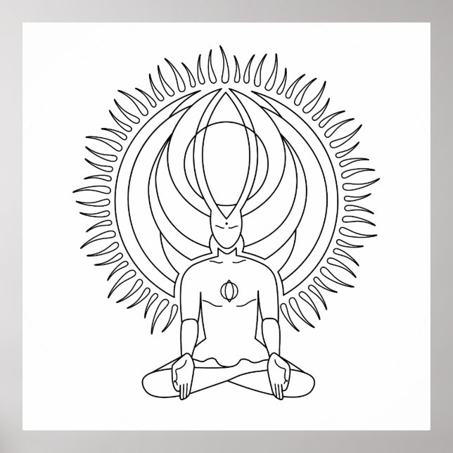 Affiche Méditation. (Devant)