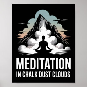 Affiche Méditation dans les nuages de poussière de craie Z