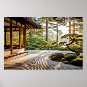 Affiche Méditation de jardin Serene Tranquille Paix