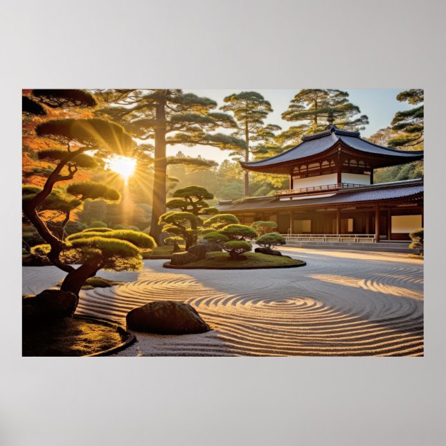 Affiche Méditation de jardin Serene Tranquille Paix (Devant)