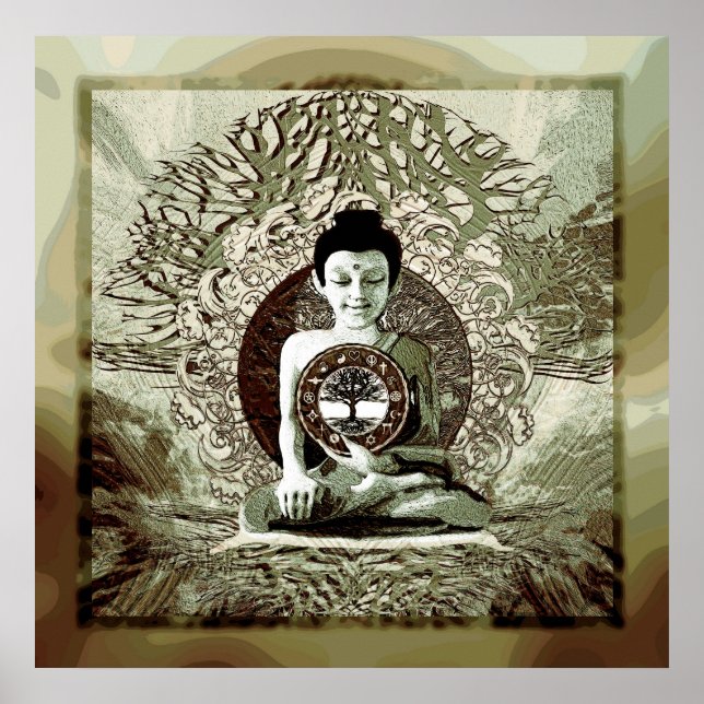 Affiche Méditation de la paix Religions du monde (Devant)