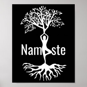 Affiche Méditation de la pose de l'arbre Namaste de yoga