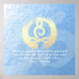 Affiche Méditation de l'instructeur de yoga Citations de p