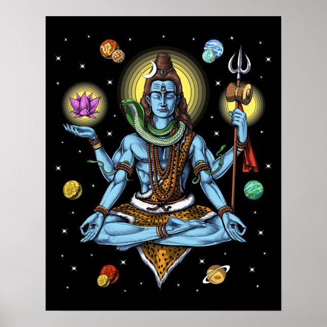 Affiche Méditation de Shiva (Devant)
