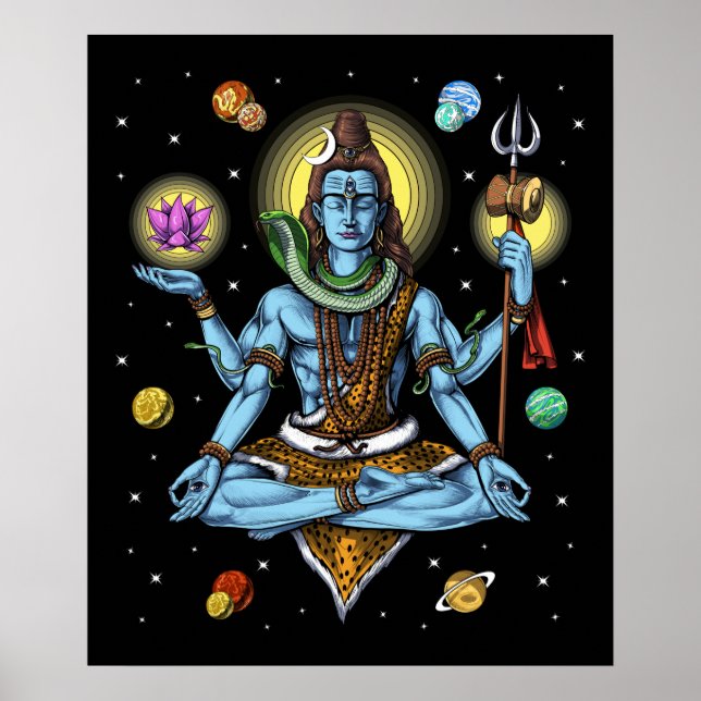 Affiche Méditation de Shiva (Devant)