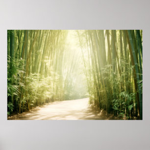 Affiche Méditation du paysage bambou Serene Calme