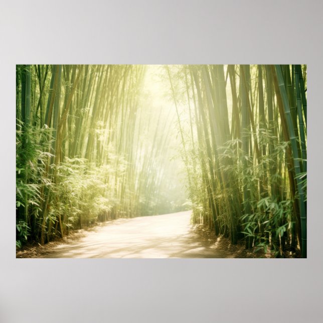Affiche Méditation du paysage bambou Serene Calme (Devant)