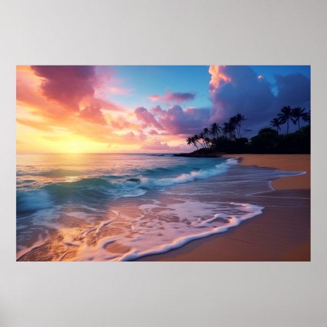 Affiche Méditation du paysage marin Serene Tranquille (Devant)