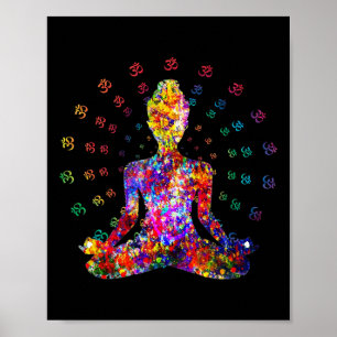 Affiche Méditation du système corporel spirituel Chakra de
